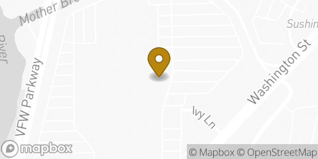 Map showing the location of Amazon Locker - Potassium in Dedham, MA 02026