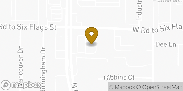 Map showing the location of QuikTrip Store #876 1425 N Cooper St in Arlington, TX 76011