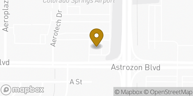 Map showing the location of 7-Eleven in Colorado Springs, CO 80916