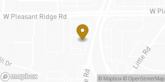 Map showing the location of Bank of America in Arlington, TX 76016