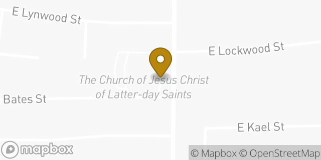 Map showing the location of The Church of Jesus Christ of Latter-day Saints in Mesa, AZ 85203