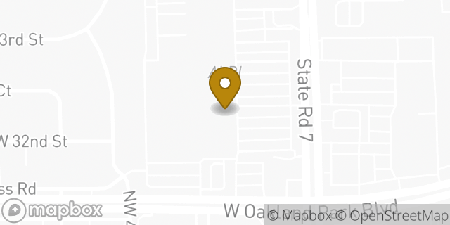 Map showing the location of Amazon Locker - Kinship in Lauderdale Lakes, FL 33319