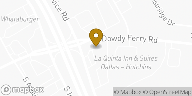 Map showing the location of Amazon Locker - Manly in Hutchins, TX 75141