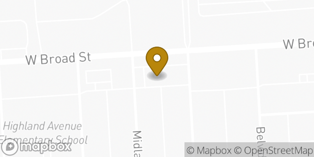 Map showing the location of AutoZone in Columbus, OH 43223