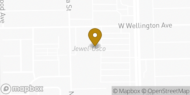 Map showing the location of Jewel-Osco in Chicago, IL 60657