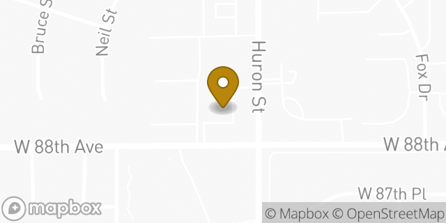Map showing the location of Amazon Locker - Zabiglione in Thornton, CO 80260