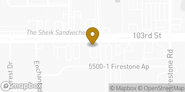Map showing the location of Dunkin' in Jacksonville, FL 32210