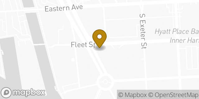 Map showing the location of Starbucks in Baltimore, MD 21202