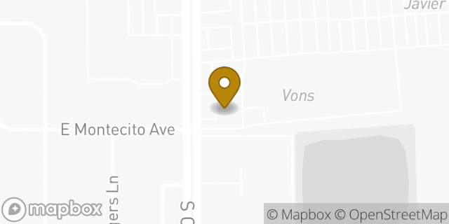 Map showing the location of AutoZone in Fresno, CA 93727