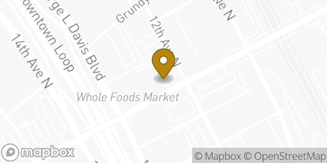Map showing the location of Whole Foods Market in Nashville, TN 37203