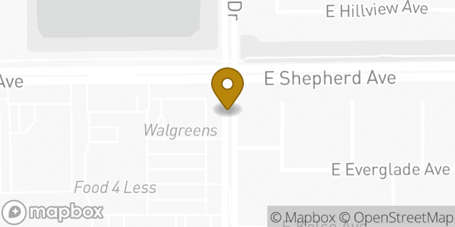 Map showing the location of ATM Walgreens in Fresno, CA 93720