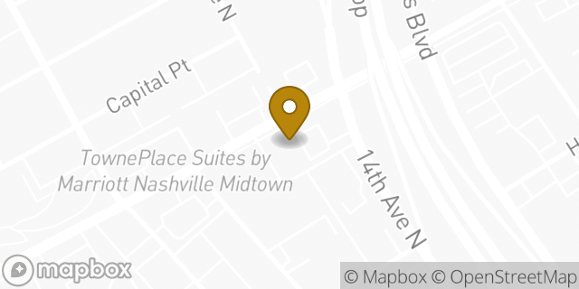 Map showing the location of Amazon Locker - Idrissa in Nashville, TN 37203