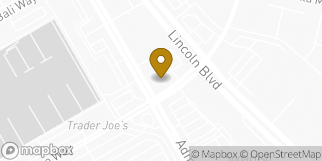 Map showing the location of Chase Bank in Marina del Rey, CA 90292