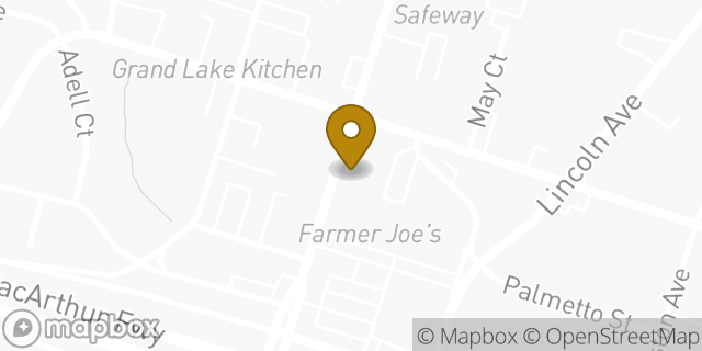 Map showing the location of Chase Bank in Oakland, CA 94602