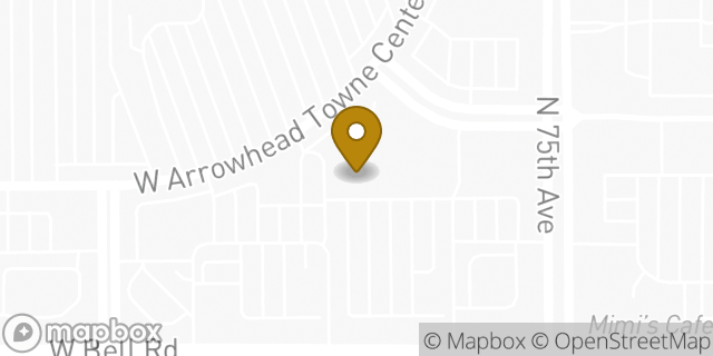 Map showing the location of The Container Store in Glendale, AZ 85308