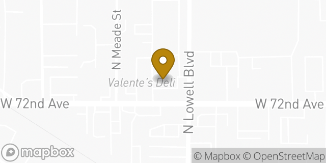 Map showing the location of 7-Eleven in Westminster, CO 80030