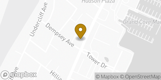 Map showing the location of Chase Bank in Edgewater, NJ 07020