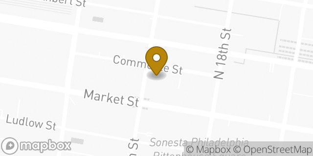 Map showing the location of Planet Fitness in Philadelphia, PA 19103