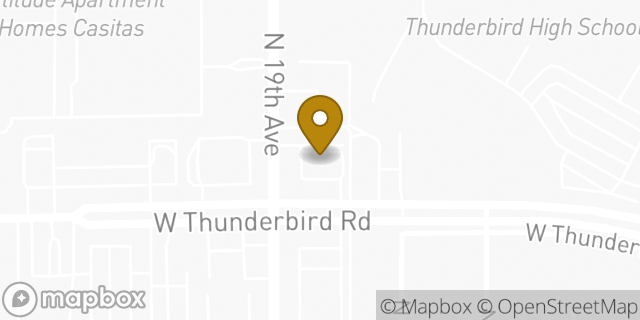 Map showing the location of Starbucks in Phoenix, AZ 85023