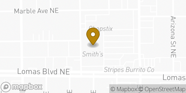 Map showing the location of ATM Smiths in Albuquerque, NM 87110