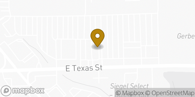 Map showing the location of Sonic Drive In in Bossier City, LA 71111