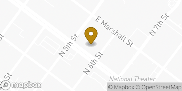 Map showing the location of Starbucks in Richmond, VA 23219