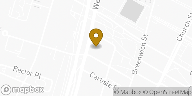 Map showing the location of Dunkin' in New York, NY 10006