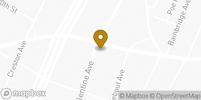 Map showing the location of Bank of America in Bronx, NY 10458