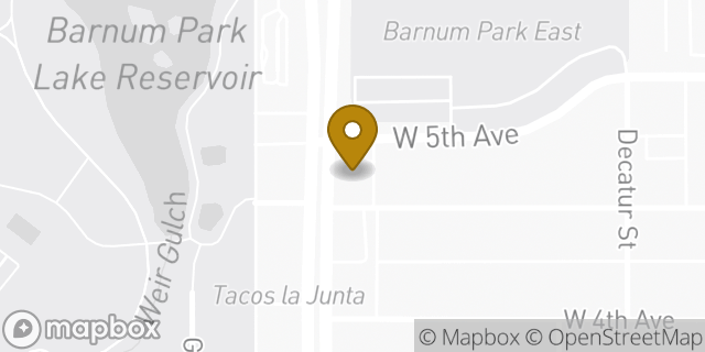 Map showing the location of 7-Eleven in Denver, CO 80204