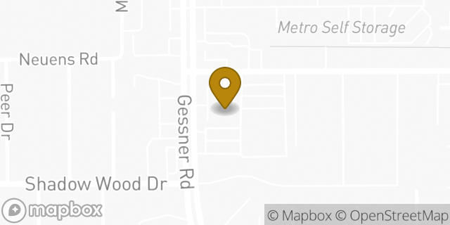 Map showing the location of AutoZone in Houston, TX 77080