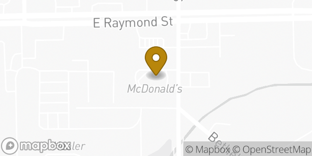 Map showing the location of McDonald's in Indianapolis, IN 46203