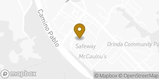 Map showing the location of Safeway in Orinda, CA 94563