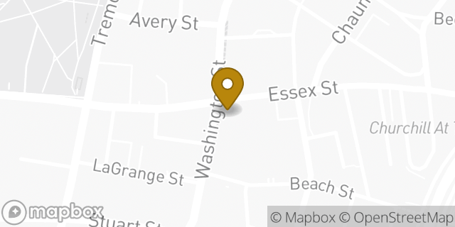 Map showing the location of Dunkin' in Boston, MA 02111