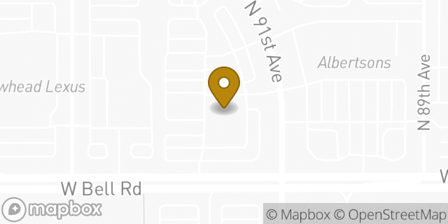 Map showing the location of Gerald Jones Volkswagen in Peoria, AZ 85382