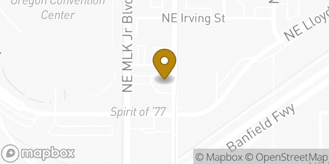 Map showing the location of Starbucks in Portland, OR 97232