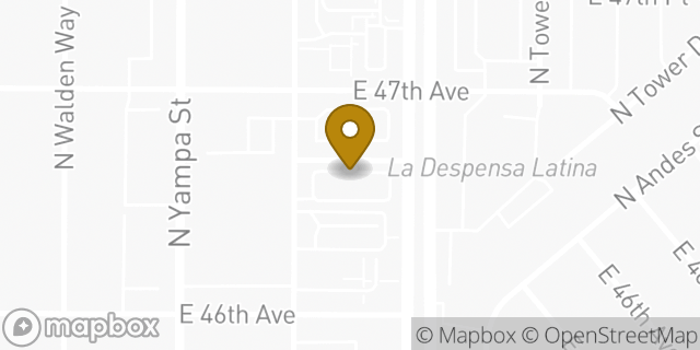 Map showing the location of Sonic Drive In in Denver, CO 80249