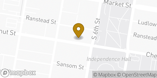 Map showing the location of Bank of America Walk-Up ATM | Chestnut Remote in Philadelphia, PA 19106