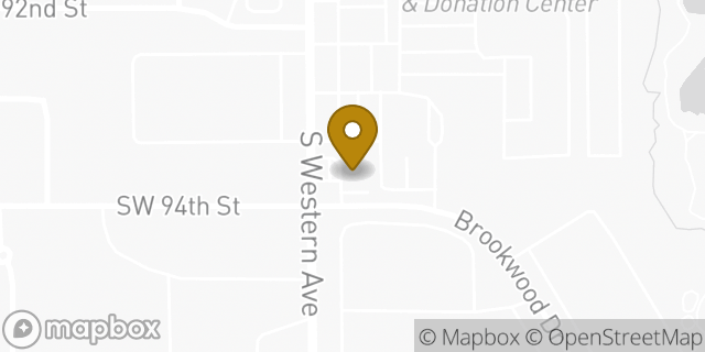 Map showing the location of Amazon Locker - Raelyn in Oklahoma City, OK 73139