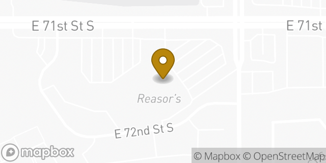 Map showing the location of ATM Reasor's in Tulsa, OK 74133