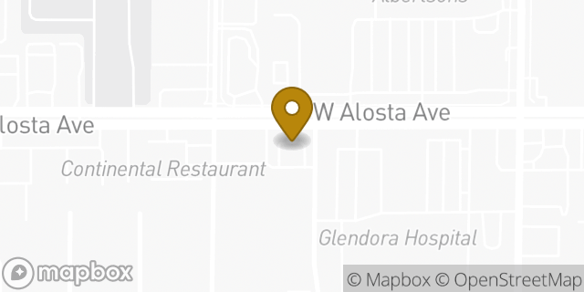 Map showing the location of Starbucks in Glendora, CA 91740