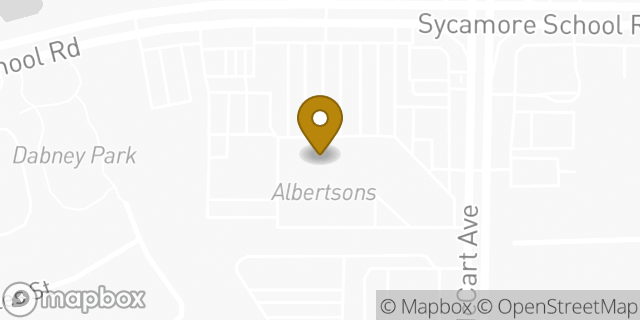 Map showing the location of Albertsons in Fort Worth, TX 76133
