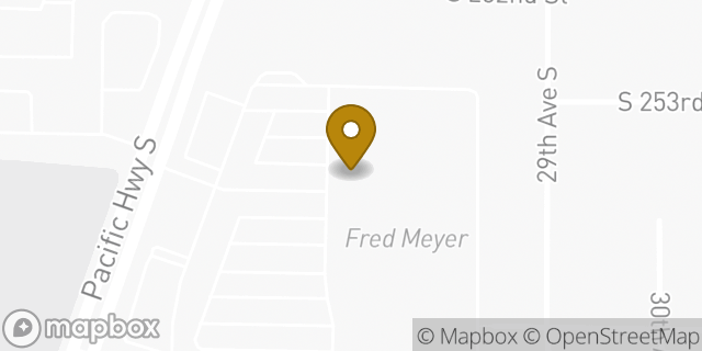 Map showing the location of Starbucks Coffee Company in Kent, WA 98032