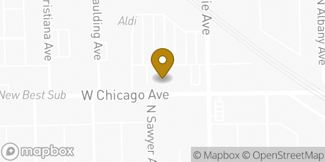 Map showing the location of Subway in Chicago, IL 60651