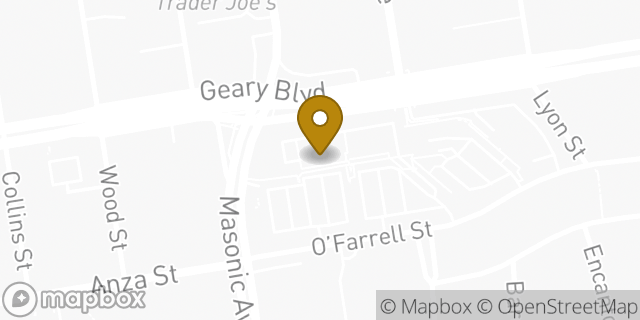 Map showing the location of CVS Pharmacy in San Francisco, CA 94118