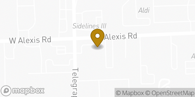 Map showing the location of Subway in Toledo, OH 43612