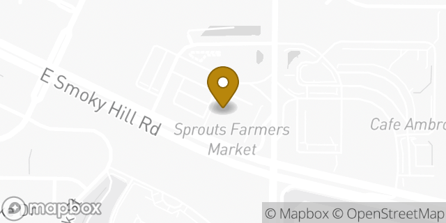 Map showing the location of Sprouts in Centennial, CO 80015