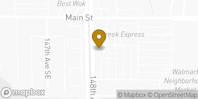 Map showing the location of Starbucks in Bellevue, WA 98007