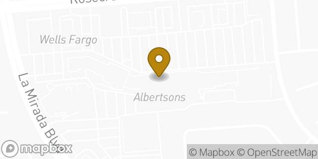 Map showing the location of Albertsons in La Mirada, CA 90638