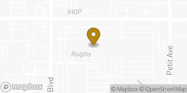 Map showing the location of AutoZone Auto Parts in Granada Hills, CA 91344