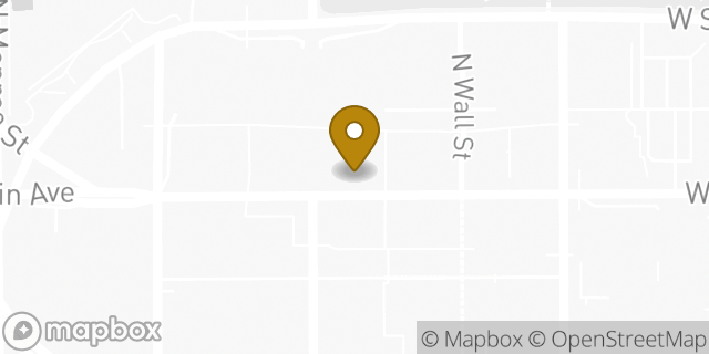 Map showing the location of Lululemon in Spokane, WA 99201